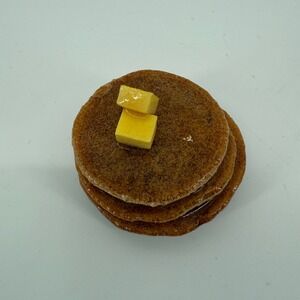 Vintage Resin Pancakes Fridge Magnet – Stack w/ Butter, Realistic 3D